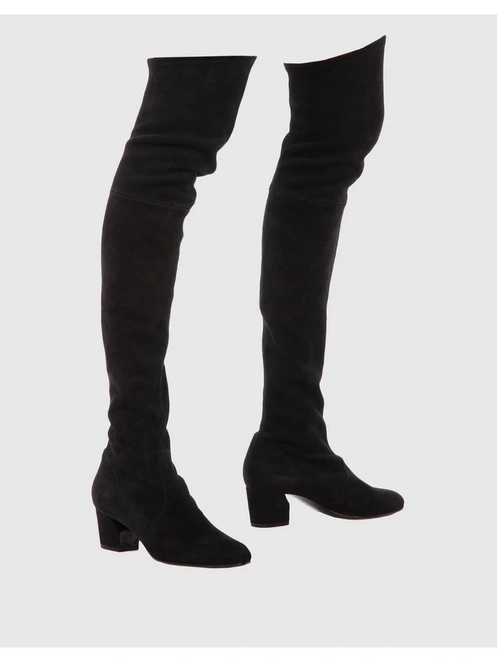 Casadei Black Over-the-Knee Suede Stretch Boots, Size 7
